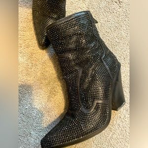 Azalea Rhinestone Booties sz7